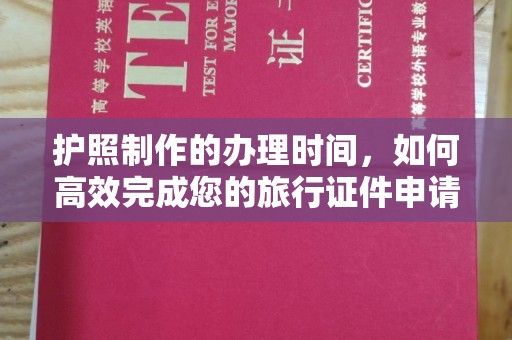 旬阳护照制作的办理时间，如何高效完成您的旅行证件申请